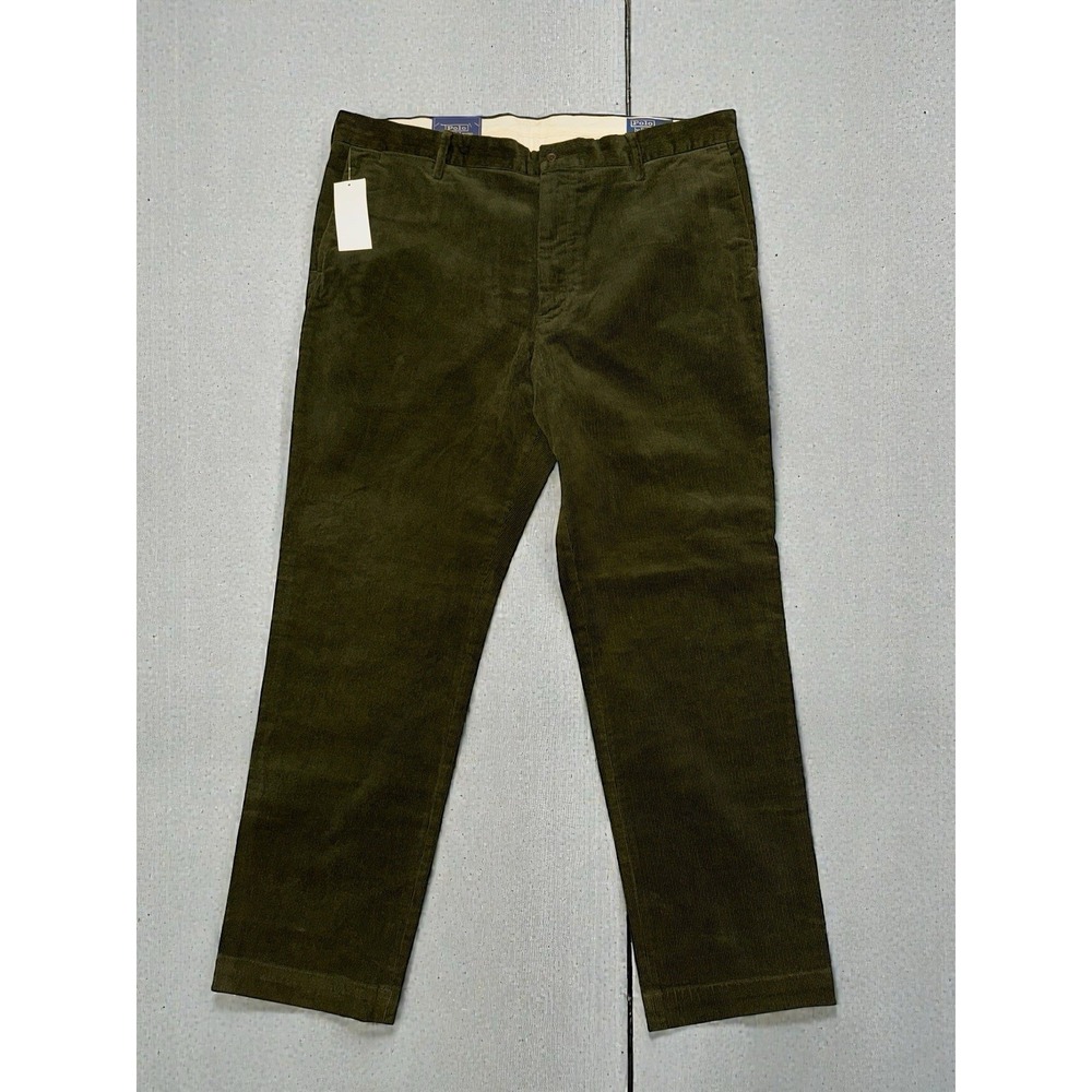 Polo Ralph Lauren Stretch Slim Fit Corduroy Pants –‎ Olive – Men's 38x30 - Picture 2 of 6